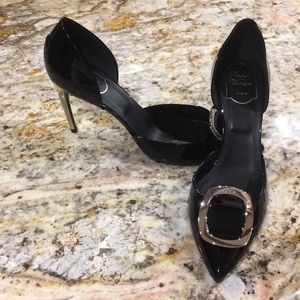 Roger Vivier Black Patent Leather heels.